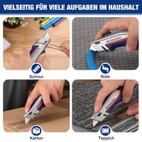 WORKPRO univerzális vágókés gumitukoron 15 SK5 pótpengével 8
