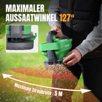 Akumulátorový rozmetávač hnojiva WORKPRO X 7,2 V, 8 režimov dávkovania, 6 rýchlostí, nastaviteľná šírka rozmetania, sejačka na trávnik, rozmetávač soli a posypového materiálu 5