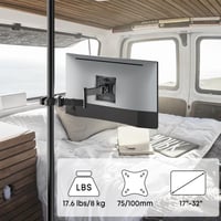 Univerzálny držiak na monitor na tyč WORLDLIFT VESA pre obrazovky s uhlopriečkou 17-32 palcov, nosnosť 8 kg, kĺbové rameno, VESA 75x75 a 100x100 2