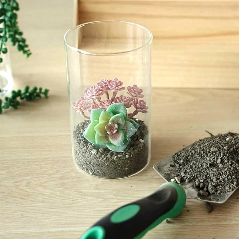 WORLUDE 3 db üveg váza 8,5x15 cm - henger alakú boroszilikát üveg gyertyatartó