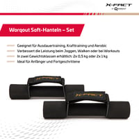 Set Gantere Soft WORQOUT – 2 x 1 kg, Mâner Ergonomic din Spumă, pentru Alergare, Aerobic și Antrenament de Forță 5