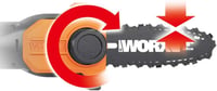 WORX 18V Akkumulátoros Teleszkópos Sövényvágó és Ágvágó Automata Feszítéssel 5