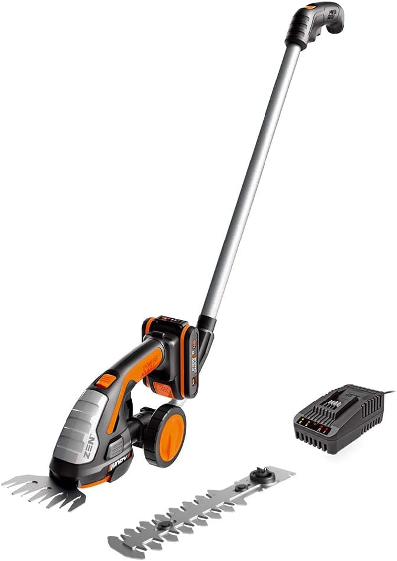WORX 20V akkumulátoros fűnyíró és sövényvágó olló - WG801E.3