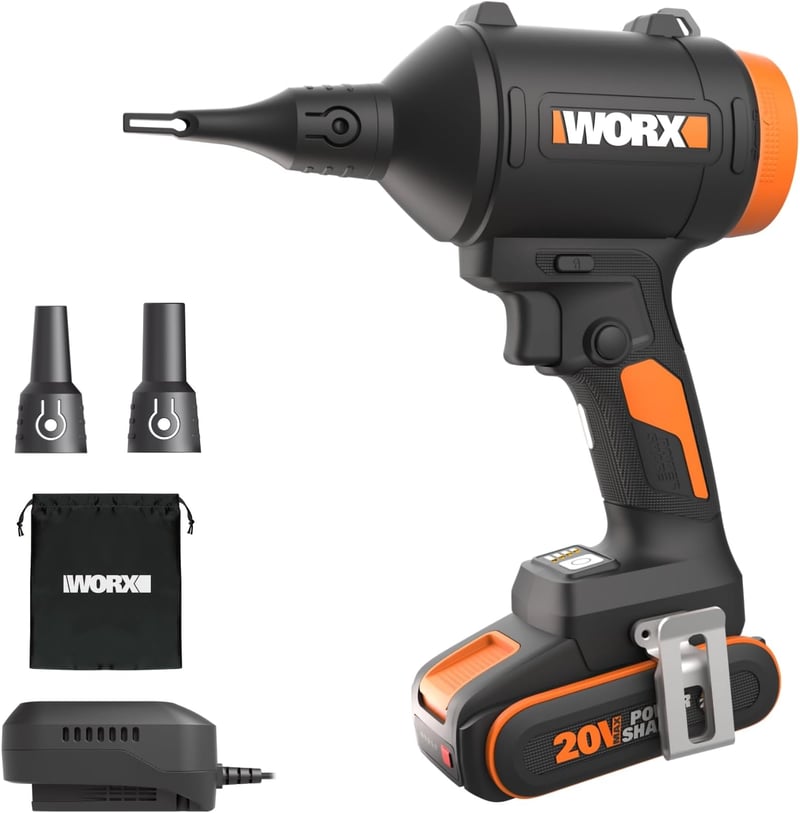 WORX 20V Akkumulátoros Porszívó Fúvó Brushless Motorral és Matracfújtató Funkcióval