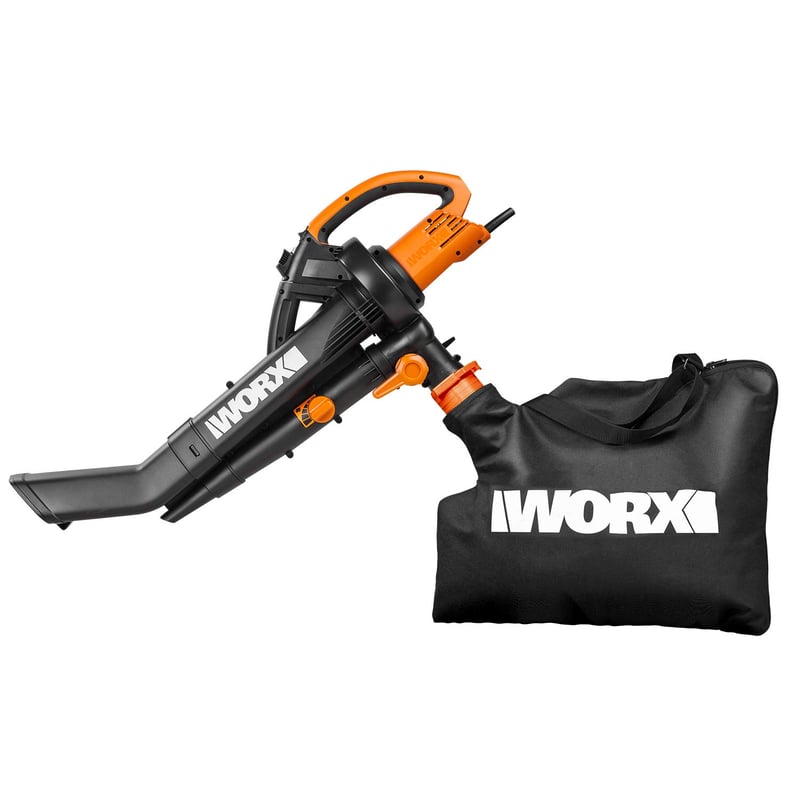 WORX 3000W Električni puhač/usisavač lišća s funkcijom usitnjavanja - 3-u-1 vrtni alat s 45L vrećom za prikupljanje, 335 km/h, 600 m³/h (WG505E)