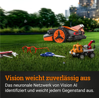 Robotická kosačka WORX Landroid Vision S250 WR202E bez obvodového kábla, 250 m², Wi-Fi a Bluetooth, umelá inteligencia s vyhýbaním sa prekážkam, s 3