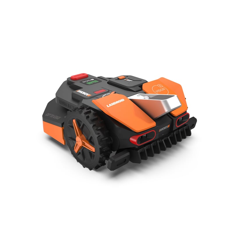 Robotická kosačka WORX Landroid Vision S250 WR202E bez obvodového kábla, 250 m², Wi-Fi a Bluetooth, umelá inteligencia s vyhýbaním sa prekážkam, s
