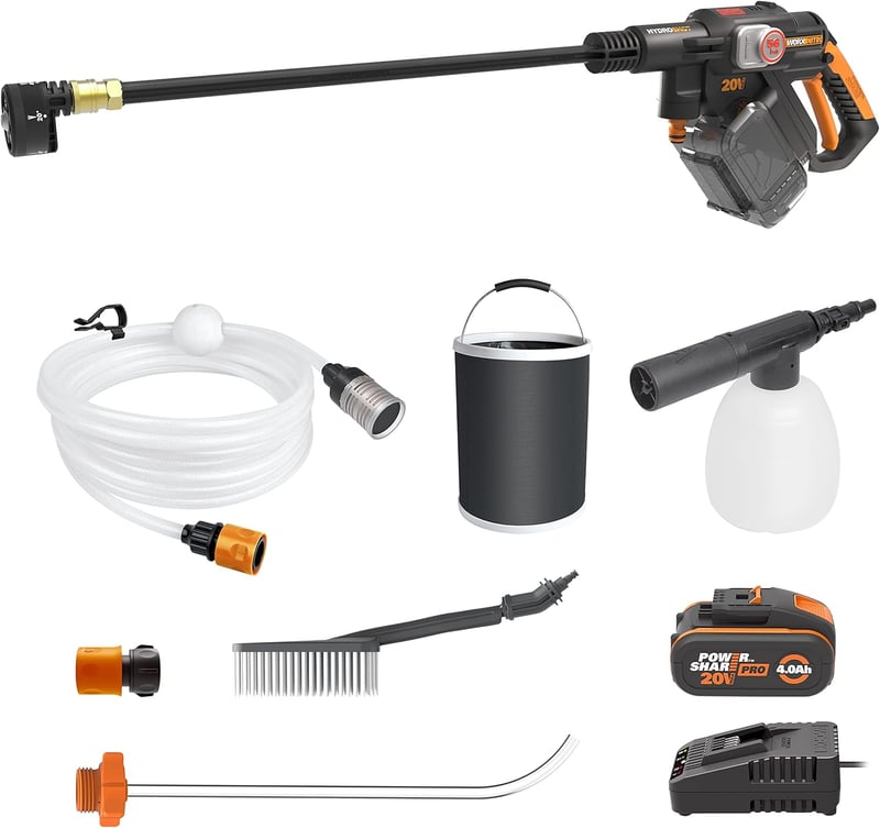 WORX Nitro WG633E.1 20V akkus nyomásmosó 56 bar, kert és autó tisztításhoz