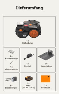 Robot de tuns iarba WORX Vision Cloud WR306E 2WD fără cablu perimetral, 600 m², control prin WiFi 8