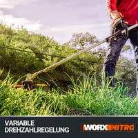 Akumulátorová vyžínačka WORX WG186E.92, bezuhlíkový motor, 40V, záber 38 cm, bez akumulátora a nabíjačky, použitý, neúplný stav 7