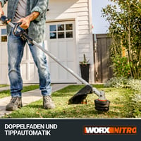 Akumulátorová vyžínačka WORX WG186E.92, bezuhlíkový motor, 40V, záber 38 cm, bez akumulátora a nabíjačky, použitý, neúplný stav 9