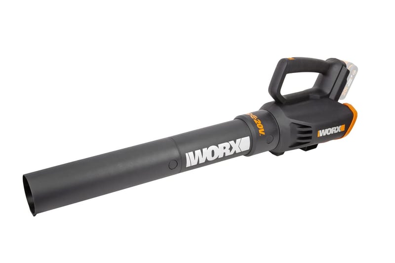 WORX WG547E.9 Akkus Lombfúvó Turbine 20V, 600 m³/h légáramlás, két sebességfokozat, fekete/narancs, akku és töltő nélkül