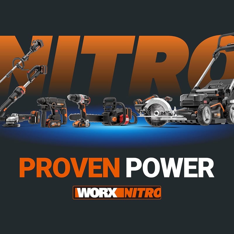 WORX WG633E.9 Akkus Magasnyomású Mosó 20V 56 Bar Kefe Nélküli Motor 5az1 Fúvóka - Without battery and charger