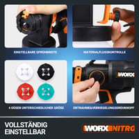 Sistem de vopsit cu acumulator WORX WX020 20V - cu acumulator de 4Ah și încărcător rapid de 2A 4