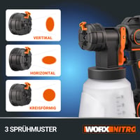 Sistem de vopsit cu acumulator WORX WX020 20V - cu acumulator de 4Ah și încărcător rapid de 2A 3