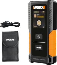 WORX WX086 Falszkenner 3-in-1 Multifunkciós Detektor - Fa, Fém és Elektromos Vezeték Kereső HyperCrystal LCD Kijelzővel, 3.7V 1