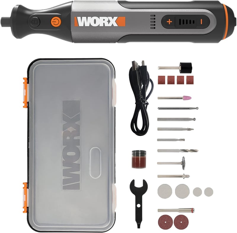 WORX WX106 8V Multiszerszám 23 Tartozékkal, 5000-28000 RPM, USB Töltés