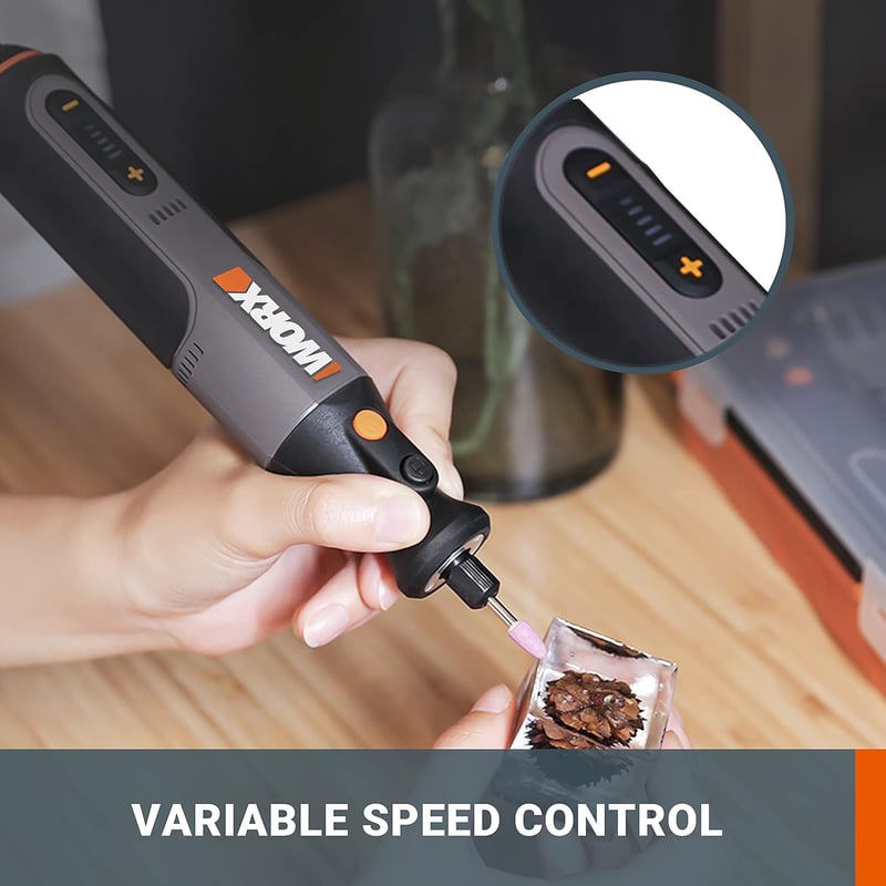 WORX WX106 8V Multiszerszám 23 Tartozékkal, 5000-28000 RPM, USB Töltés