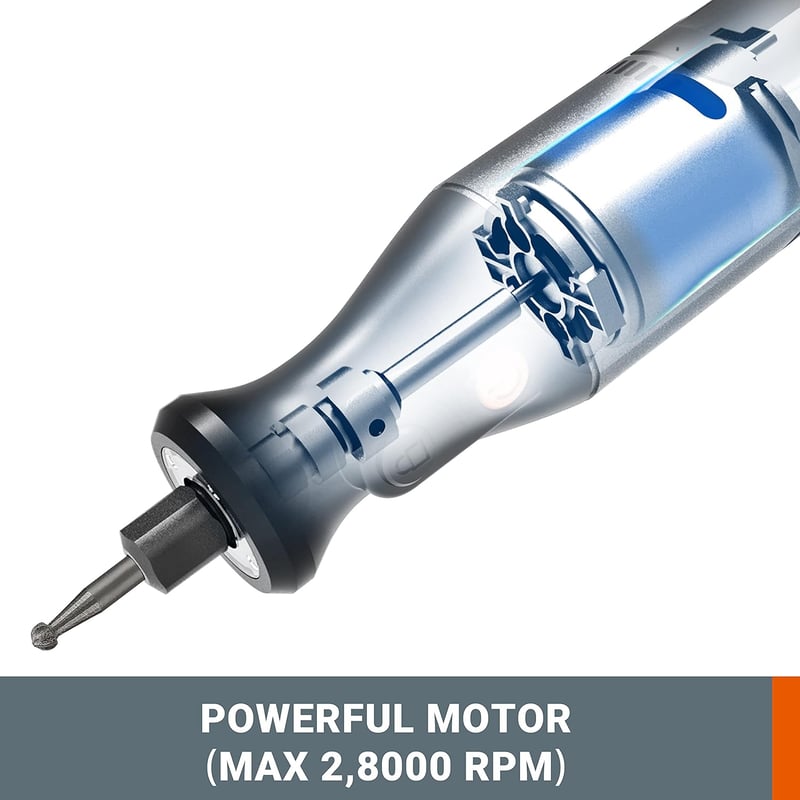 WORX WX106 8V Multiszerszám 23 Tartozékkal, 5000-28000 RPM, USB Töltés