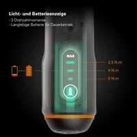 WORX WX240 4V Akkus Csavarhúzó Készlet, 1.5 Ah, 3 Sebességű Nyomaték, LED Világítás, 24 Bit, USB-C Töltés, Fekete-Narancs 3