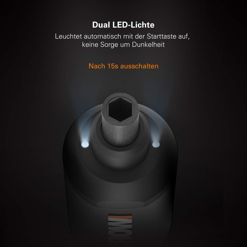WORX WX240 4V Akkus Csavarhúzó Készlet, 1.5 Ah, 3 Sebességű Nyomaték, LED Világítás, 24 Bit, USB-C Töltés, Fekete-Narancs