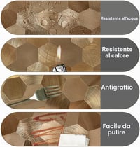 Autocolant metalic periat WoStick pentru perete de bucătărie, aderență extra puternică, grosime 4 mm, pachet de 10 plăci 5