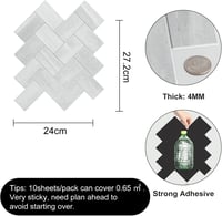 WoStick Fém Öntapadó Falburkolat 4mm, 10 lap/csomag 6