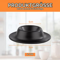 Set suporturi pentru ouă WOUYTPE, 6 bucăți, negru, set de pahare pentru ouă incasabile, cu sistem de îmbinare nut-feder, împotriva rostogolirii și loviturilor 2