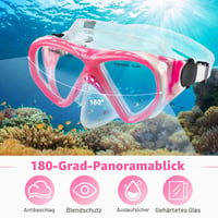 Set Snorkel Copii WOVOKA pentru Vârste între 4-13 Ani, Mască de Scufundări pentru Băieți și Fete, Ochelari de Scufundări HD Anti-Scurgere și Anti-Aburire cu Tub de Snorkel Uscat 3