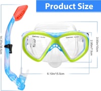 Set de snorkeling pentru copii WOVOKA pentru vârste între 4 și 13 ani, mască de scufundări pentru băieți și fete, ochelari de scufundări HD anti-scurgere și anti-aburire cu tub de respirat uscat 6