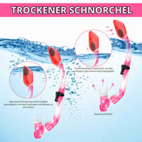 Set Snorkel Copii WOVOKA pentru Vârste între 4-13 Ani, Mască de Scufundări pentru Băieți și Fete, Ochelari de Scufundări HD Anti-Scurgere și Anti-Aburire cu Tub de Snorkel Uscat 5