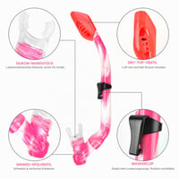 Set Snorkel Copii WOVOKA pentru Vârste între 4-13 Ani, Mască de Scufundări pentru Băieți și Fete, Ochelari de Scufundări HD Anti-Scurgere și Anti-Aburire cu Tub de Snorkel Uscat 6