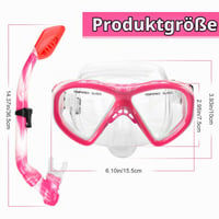 Set Snorkel Copii WOVOKA pentru Vârste între 4-13 Ani, Mască de Scufundări pentru Băieți și Fete, Ochelari de Scufundări HD Anti-Scurgere și Anti-Aburire cu Tub de Snorkel Uscat 7