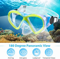 Set de snorkeling pentru copii WOVOKA pentru vârste între 4 și 13 ani, mască de scufundări pentru băieți și fete, ochelari de scufundări HD anti-scurgere și anti-aburire cu tub de respirat uscat 2