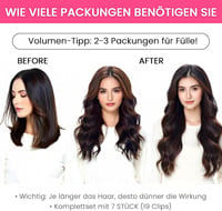 WOWANGEL Clip-in Hajhosszabbítás 7 Darab Valódi Haj 19 Klippel 4