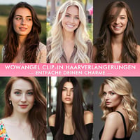 WOWANGEL Clip-In Valódi Hajhosszabbítás 35cm Hamvas Barna 7 Részes Remy Haj 7