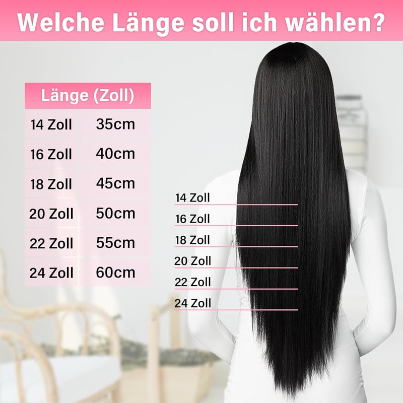 WOWANGEL Clip-In Valódi Hajhosszabbítás 35cm Hamvas Barna 7 Részes Remy Haj