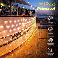 WOWDSGN 200 LED Hálófény 3x2m Meleg Fehér - 8 Mód, Távirányító, Vízálló Karácsonyi Dekoráció 3