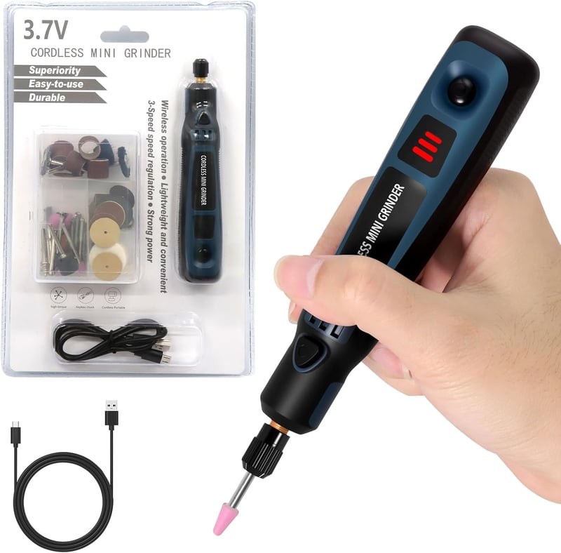 Wowfast elektromos gravírozó toll 50 bittel, 3 fokozat, 15000 rpm, USB töltés