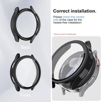 Wowstrap Samsung Galaxy Watch 7 44mm képernyővédő fólia 3db csomag - Galaxy Watch 7 44mm, 02-Clear/Silver/Black 4