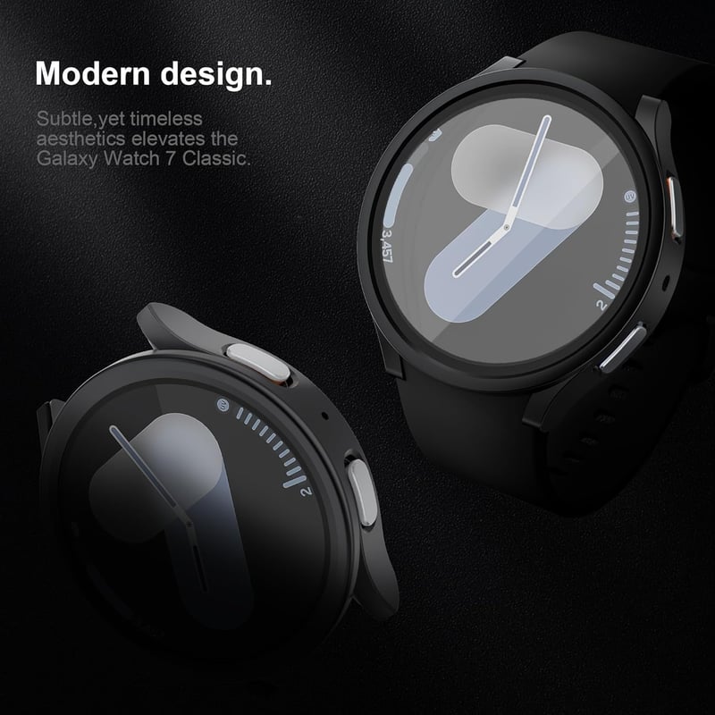 Wowstrap Samsung Galaxy Watch 7 44mm képernyővédő fólia 3db csomag - Galaxy Watch 7 44mm, 02-Clear/Silver/Black