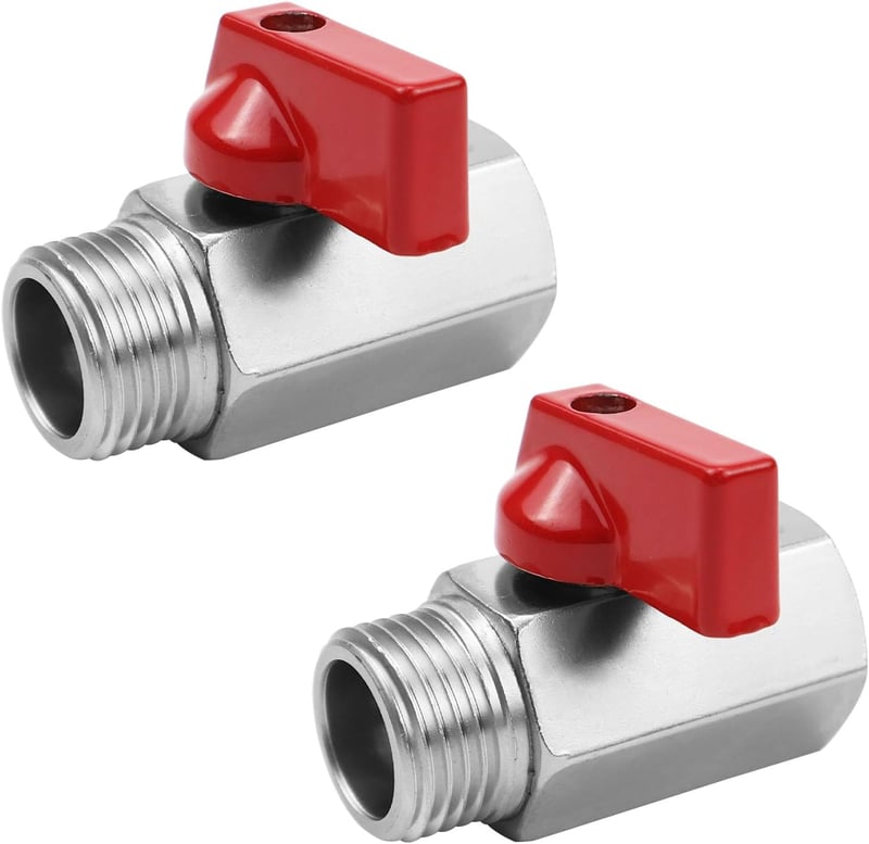 WPPQWP mini gömbcsap 1/2", DN15, szénacél, gyöngynikkel bevonat - 2 db