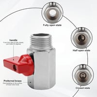 WPPQWP mini gömbcsap 1/2", DN15, szénacél, gyöngynikkel bevonat - 2 db 5