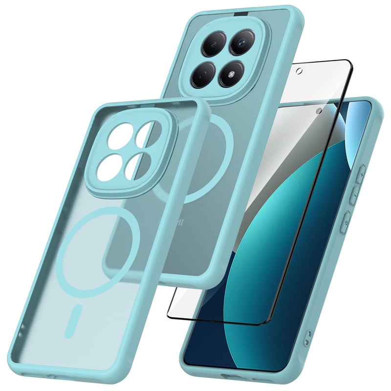 Husă Magnetică WQRTYJK pentru Xiaomi Redmi Note 15 4G/5G - Husă de Protecție Culoare Albastru Cer