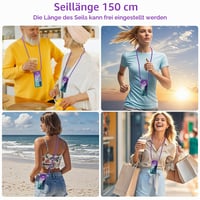 Kryt na Samsung Galaxy A56 WQRTYJK s remienkom na zápästie, modro-fialové ochranné puzdro so stojanom 3