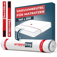 Vákuové vrece na matrac Wrappybag 140x200 cm - Vzduchotesný obal na matrac na sťahovanie a skladovanie, kompatibilný so všetkými vysávačmi 1