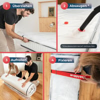 Sac de vidat Wrappybag pentru saltele 160 x 200 cm, husă etanșă pentru mutare și depozitare, compatibil cu orice aspirator 5