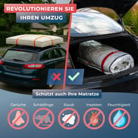 Sac de vidat Wrappybag pentru saltele 160 x 200 cm, husă etanșă pentru mutare și depozitare, compatibil cu orice aspirator 6