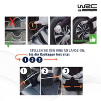 WRC 007599 Dvojfarebné puklice na disky Turbo – 4 ks, 16 palcové, sivá a čierna 5
