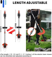 Wrneaoch 24V akkumulátoros fűszegélynyíró 15 cm vágásszélességgel, 90°-os fejjel 4